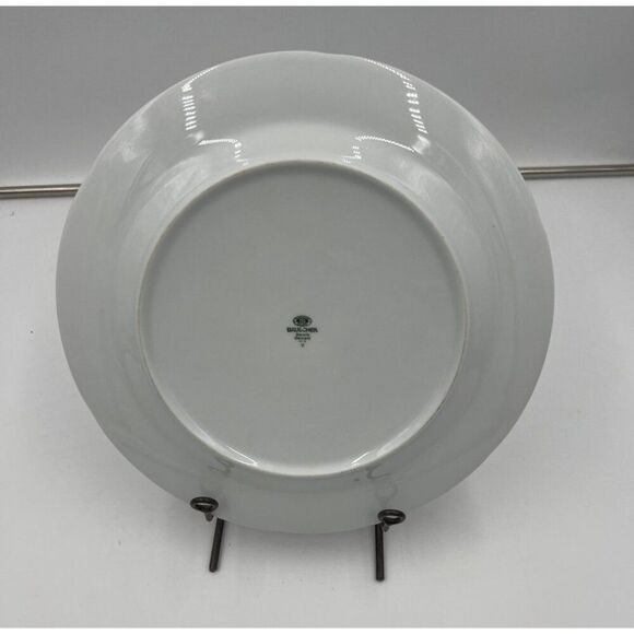 Bauscher Bavaria Germany Porcelain Dinner Plate With Black Trim 12" - Picture 4 of 5